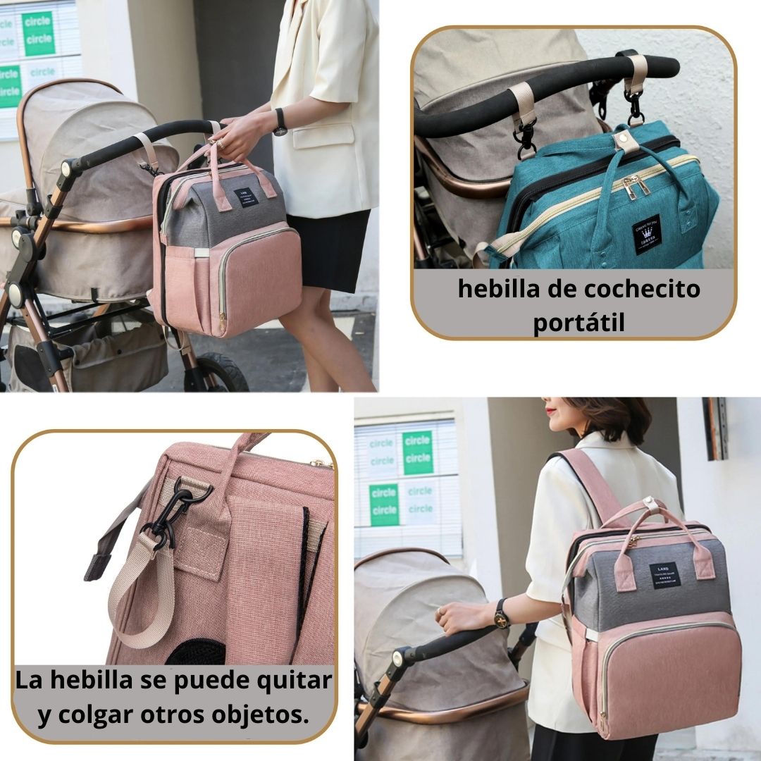 Mochila para Bebes con Cuna Portatil + Portabebés de REGALO