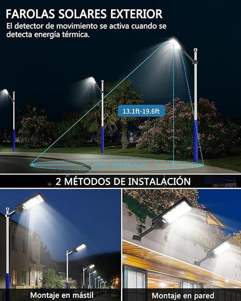 Farola Premium con Sensor solar y mando - PowerLight™