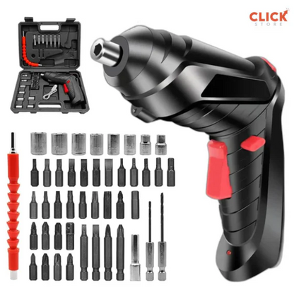 CLICKMASTER™ - KIT DESTORNILLADOR 50 piezas Eléctrico ( Reduce el esfuerzo con su gran potencia )