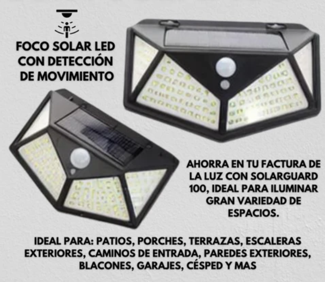 FOCO SOLAR LED AUTOMATICO - 1 + 1 GRATIS