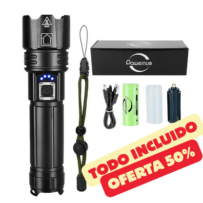 Linterna Military - UltraTactic™+ Cargador Rapido y Estuche profesional