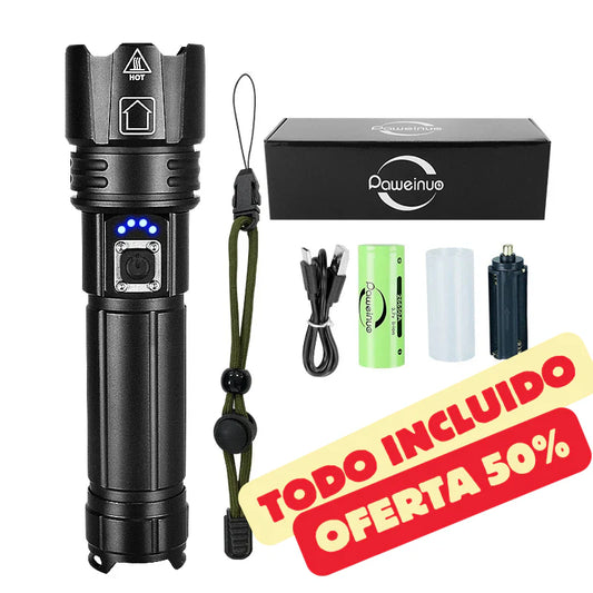 Linterna Military - UltraTactic™+ Cargador Rapido y Estuche profesional